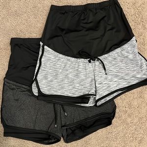 Set of 2- Maternity athletic shorts